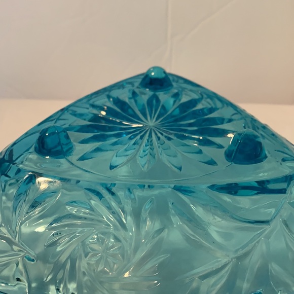Vintage Hazel Atlas Blue Glass Dish - Picture 4 of 5